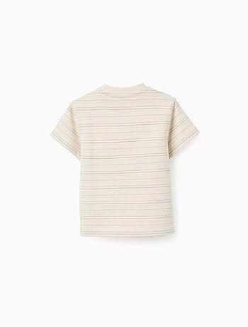 T-shirt en coton à rayures jacquard