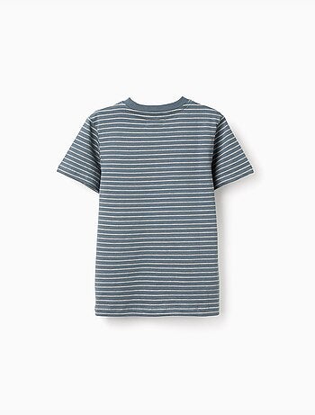 T-shirt en coton à rayures jacquard