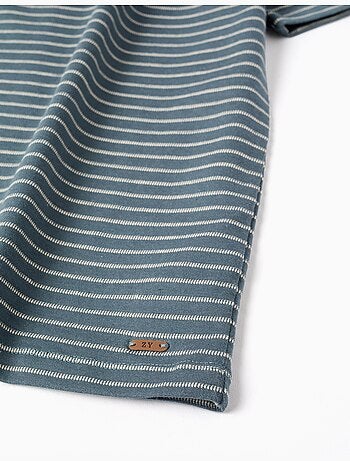 T-shirt en coton à rayures jacquard