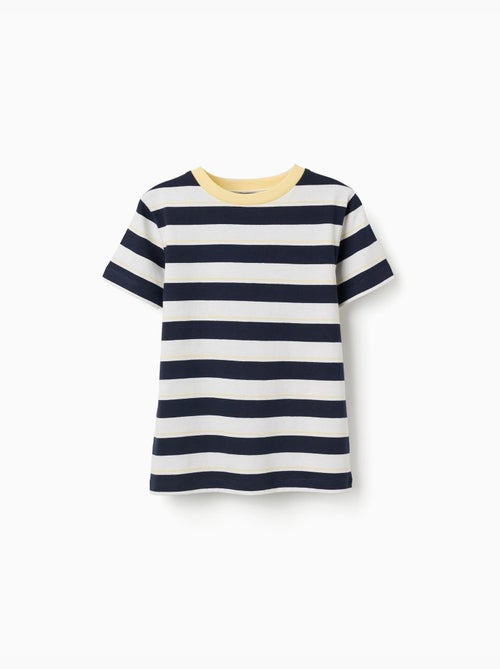 T-shirt en coton à rayures - Kiabi