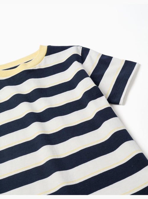 T-shirt en coton à rayures - Kiabi
