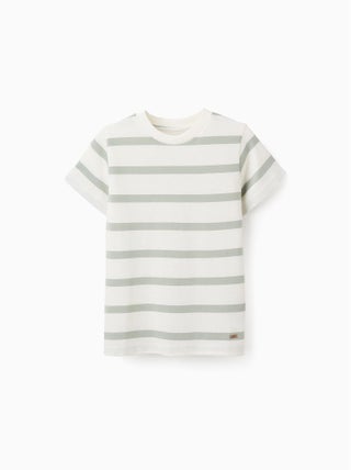 T-shirt en Coton à Rayures