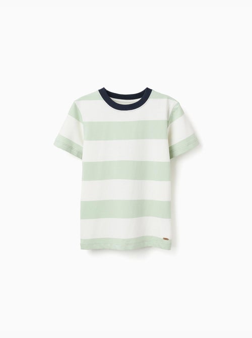 T-shirt en coton à rayures - Kiabi