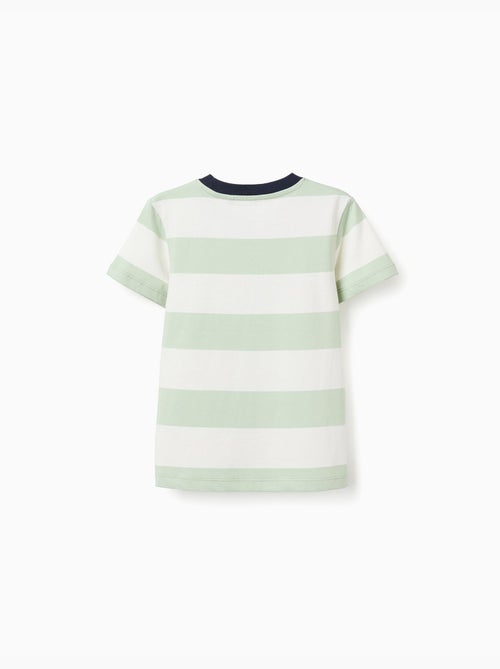 T-shirt en coton à rayures - Kiabi