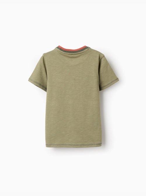 T-shirt en coton avec broderie Cactus Garden - Kiabi