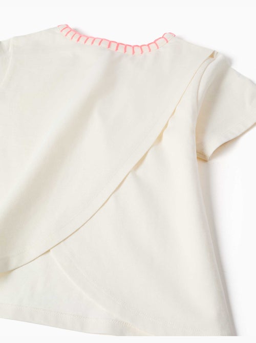 T-shirt en coton avec col brodé - Kiabi T-shirt en coton avec col brodé - Kiabi