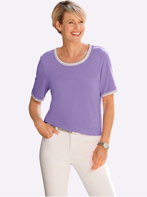 T-shirt en coton avec col rond et manches courtes - Taille standard - Moda Vilona - Kiabi T-shirt en coton avec col rond et manches courtes - Taille standard - Moda Vilona - Kiabi