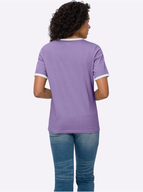 T-shirt en coton avec col rond et manches courtes - Taille standard - Moda Vilona - Kiabi T-shirt en coton avec col rond et manches courtes - Taille standard - Moda Vilona - Kiabi