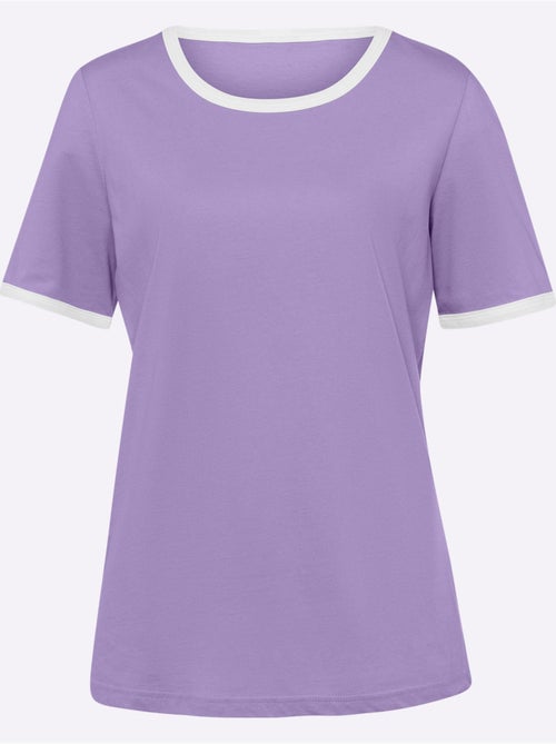 T-shirt en coton avec col rond et manches courtes - Taille standard - Moda Vilona - Kiabi T-shirt en coton avec col rond et manches courtes - Taille standard - Moda Vilona - Kiabi
