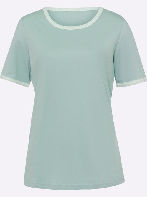 T-shirt en coton avec encolure ronde et manches courtes - Taille standard - Moda Vilona - Kiabi T-shirt en coton avec encolure ronde et manches courtes - Taille standard - Moda Vilona - Kiabi