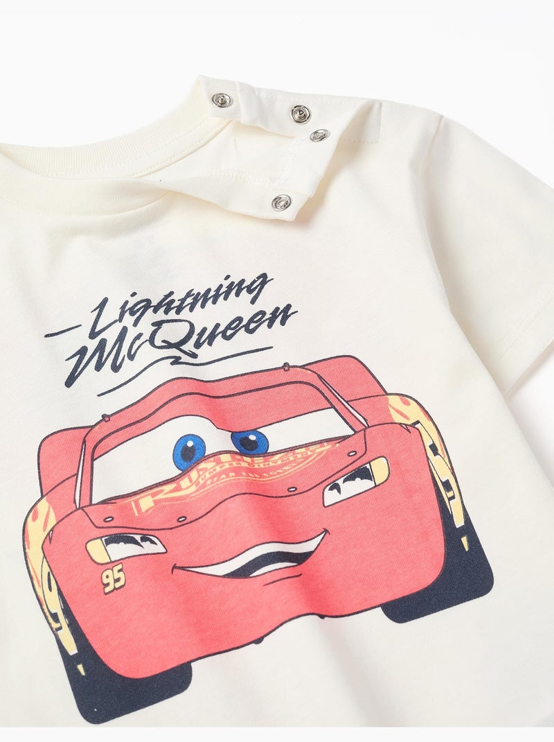 T-shirt en coton avec Flash McQueen Blanc - Kiabi