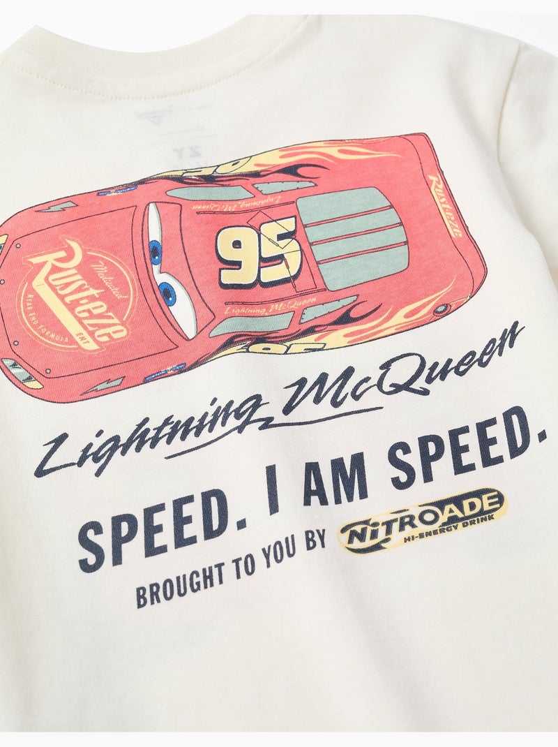T-shirt en coton avec Flash McQueen Blanc - Kiabi