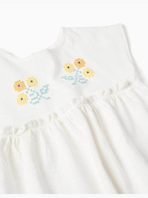 T-shirt en coton avec fleurs + short en jean - Kiabi