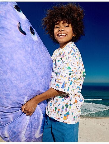 T-shirt en coton avec illustration Carolina Celas x Zippy