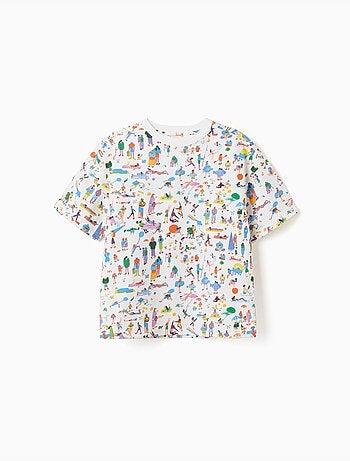 T-shirt en coton avec illustration Carolina Celas x Zippy