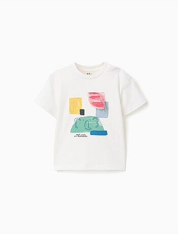 T-shirt en coton avec imprimé à l'avant d'Art