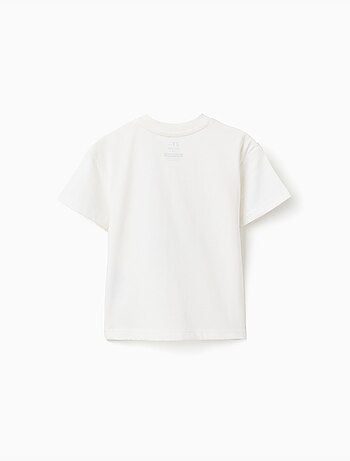 T-shirt en coton avec imprimé à l'avant d'Art