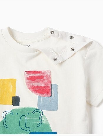 T-shirt en coton avec imprimé à l'avant d'Art