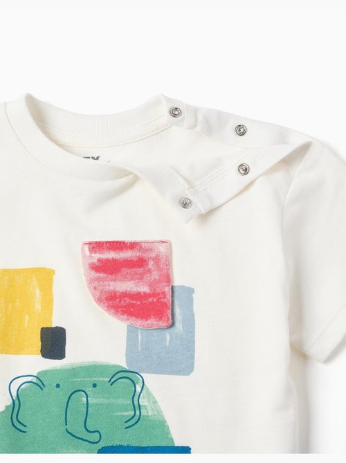 T-shirt en coton avec imprimé à l'avant d'Art - Kiabi