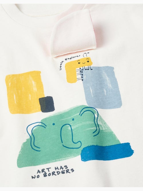 T-shirt en coton avec imprimé à l'avant d'Art - Kiabi