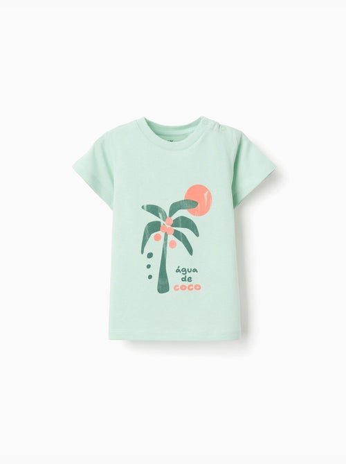 T-shirt en coton avec imprimé Água de Coco - Kiabi