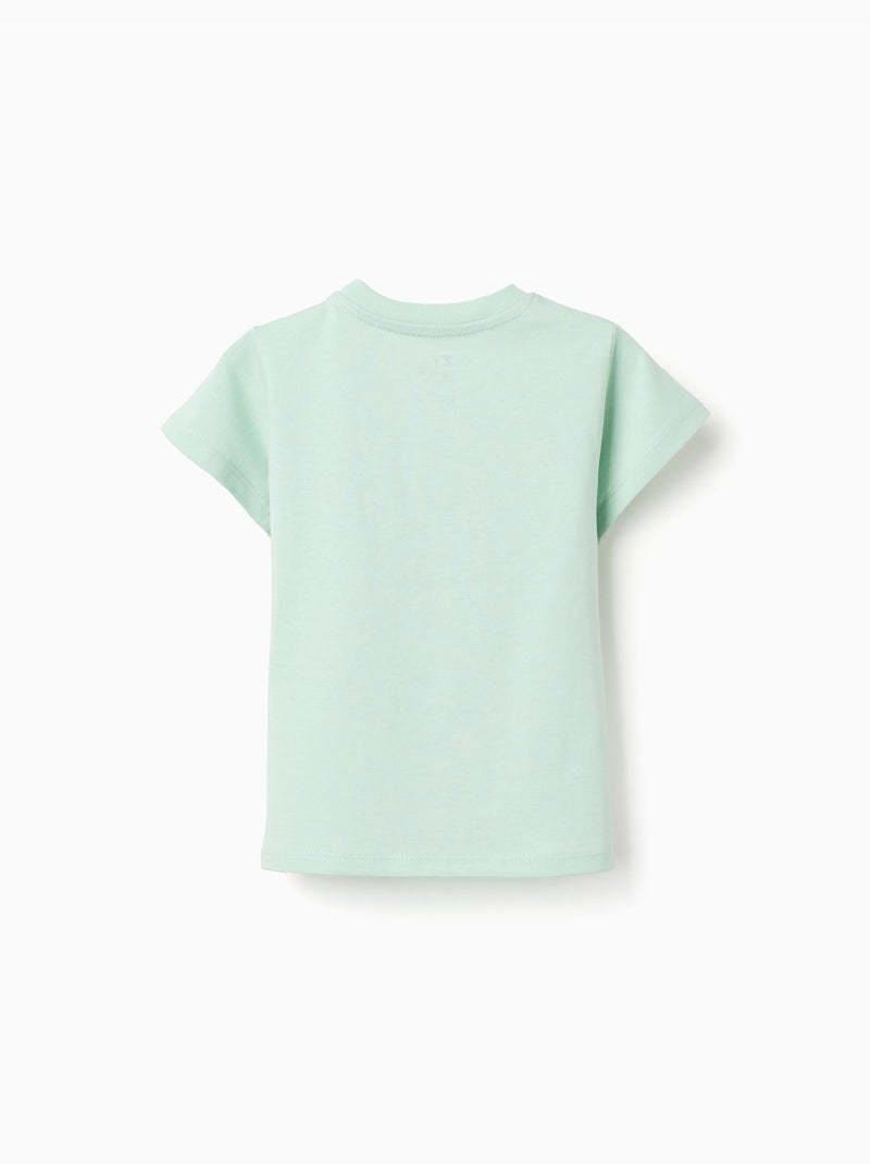 T-shirt en coton avec imprimé Água de Coco Vert clair - Kiabi