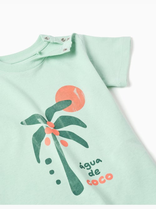 T-shirt en coton avec imprimé Água de Coco - Kiabi