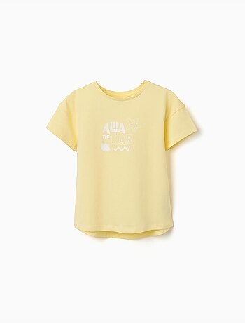 T-shirt en coton avec imprimé étoile de mer