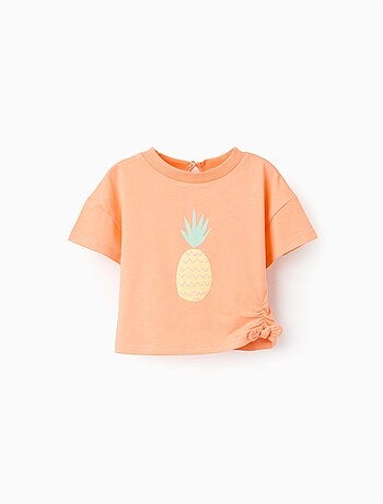 T-shirt en coton avec imprimé ananas