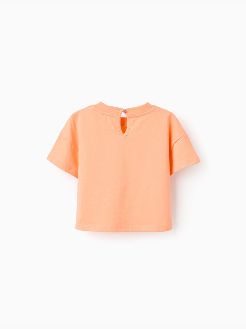T-shirt en coton avec imprimé ananas Orange - Kiabi
