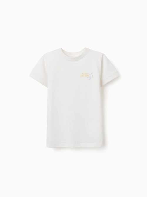 T-shirt en coton avec imprimé Aroma di Limone - Kiabi