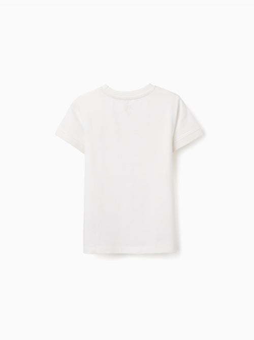 T-shirt en coton avec imprimé Aroma di Limone - Kiabi