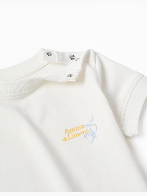 T-shirt en coton avec imprimé Aroma di Limone - Kiabi