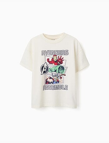 T-shirt en coton avec imprimé Avengers