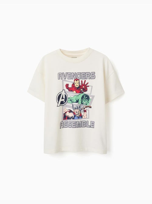 T-shirt en coton avec imprimé Avengers - Kiabi