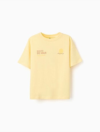 T-shirt en coton avec imprimé Banho de Mar