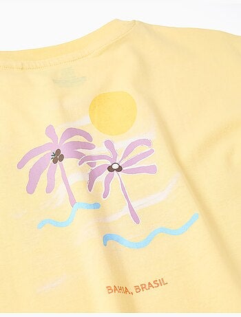 T-shirt en coton avec imprimé Banho de Mar