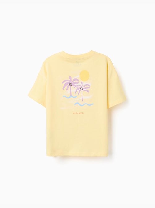 T-shirt en coton avec imprimé Banho de Mar - Kiabi