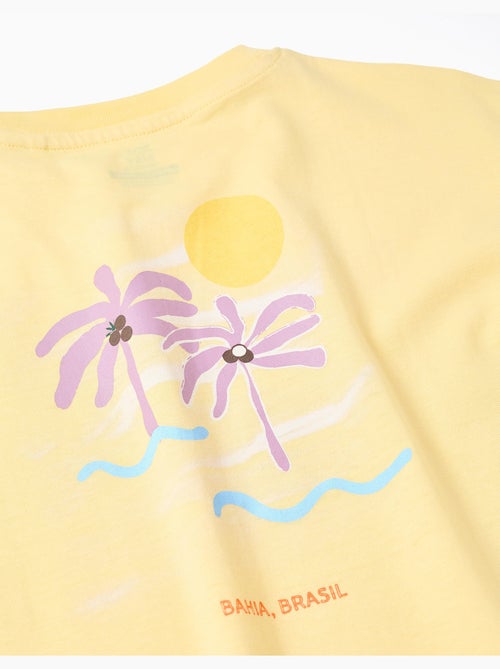 T-shirt en coton avec imprimé Banho de Mar - Kiabi