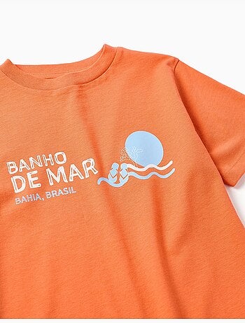 T-shirt en coton avec imprimé Peixinho do Mar