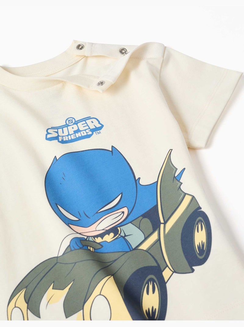 T-shirt en coton avec imprimé Batman Blanc - Kiabi