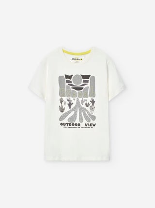 T-shirt en Coton avec Imprimé
