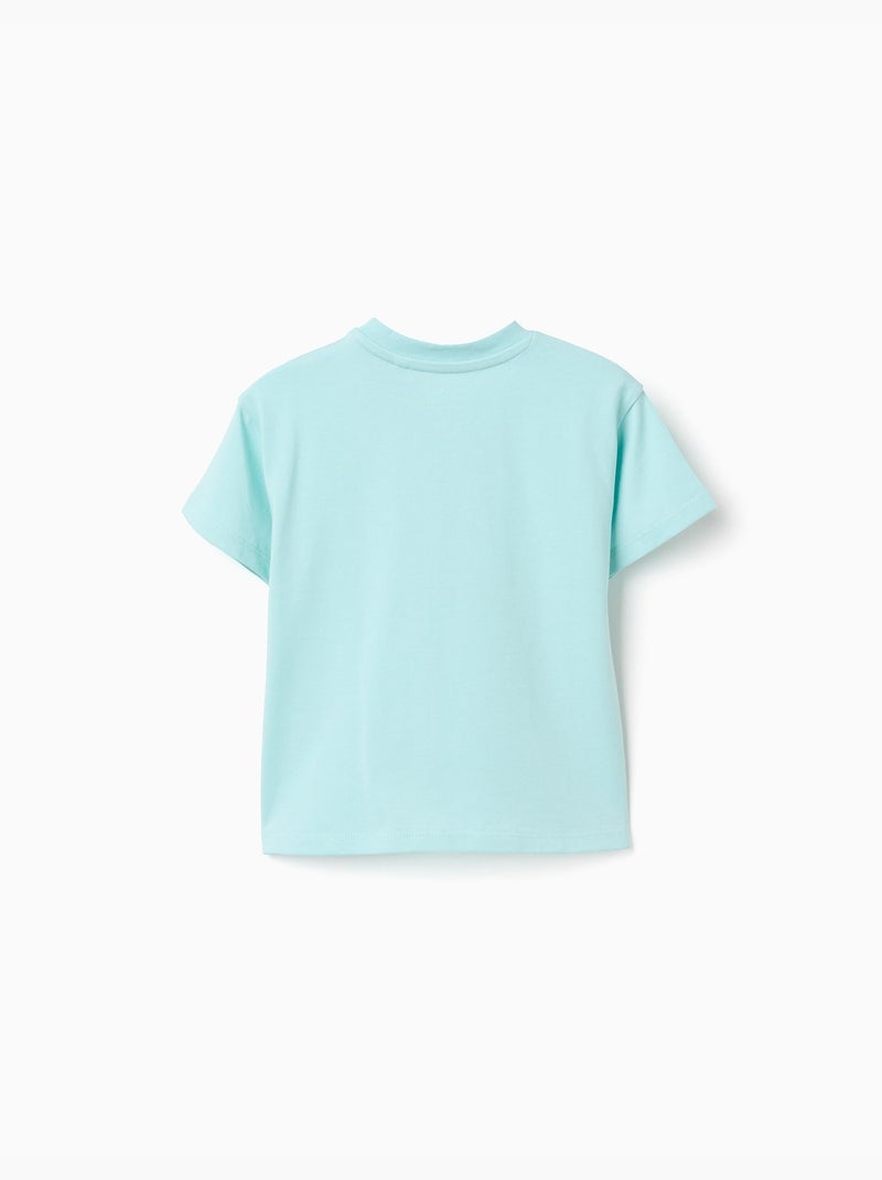 T-shirt en coton avec imprimé Bluey et Bingo Bleu clair - Kiabi