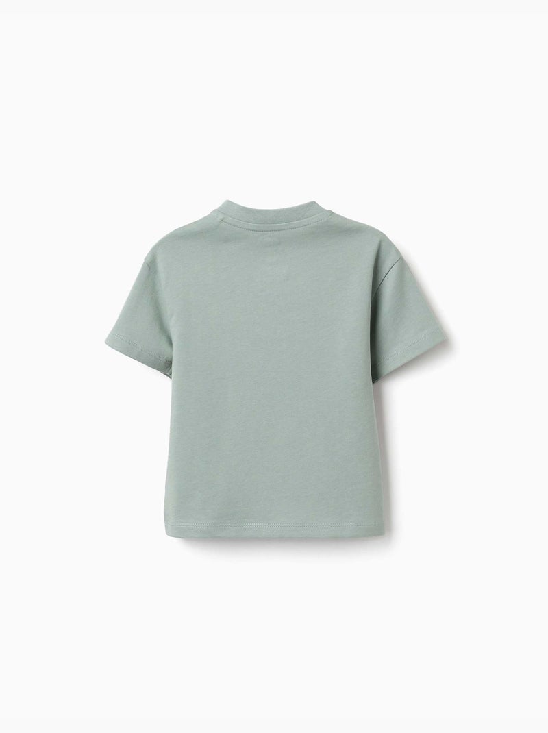 T-shirt en coton avec imprimé Bluey et Bingo Vert - Kiabi