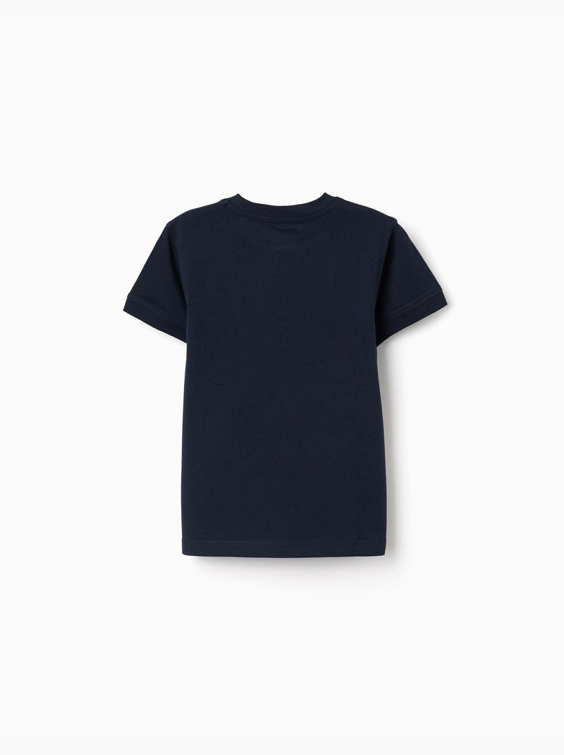 T-shirt en coton avec imprimé Botanic Bleu foncé - Kiabi