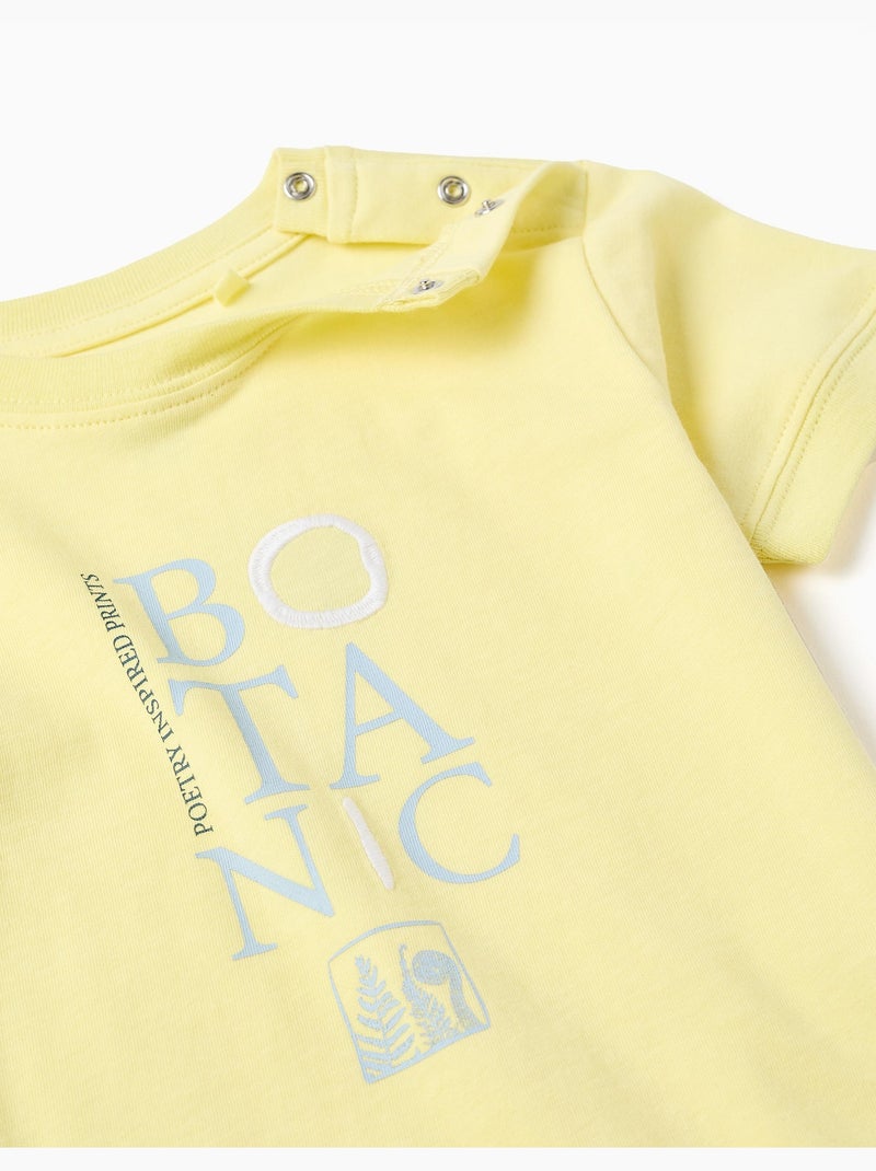 T-shirt en coton avec imprimé Botanic Jaune - Kiabi