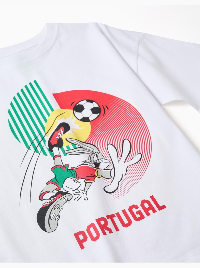 T-shirt en coton avec imprimé Bugs Bunny Blanc - Kiabi