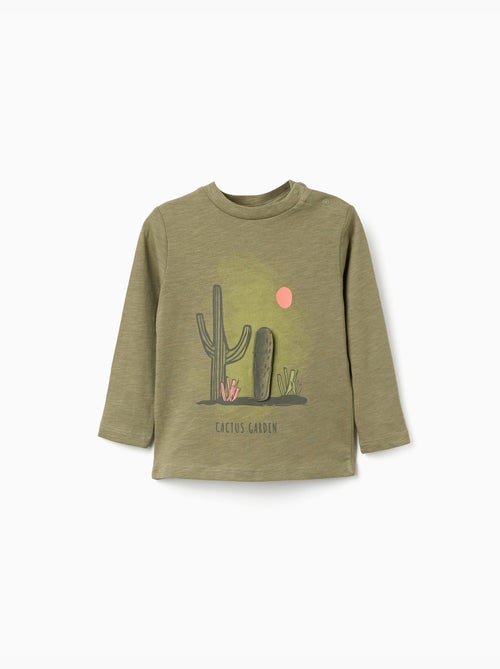 T-shirt en coton avec imprimé Cactus Garden - Kiabi