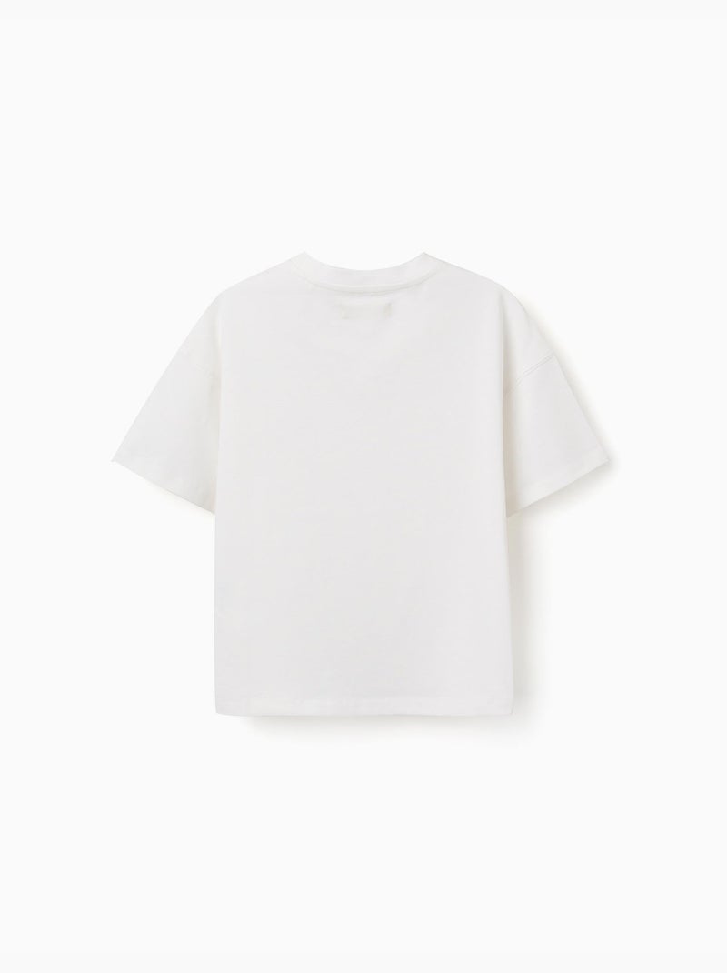 T-shirt en coton avec imprimé Carolina Celas x Zippy Blanc - Kiabi