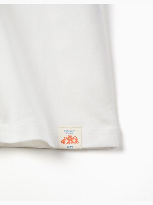 T-shirt en coton avec imprimé Carolina Celas x Zippy - Kiabi